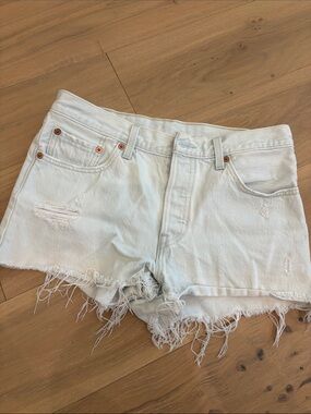 Levi’s 501 Light Wash Distressed Denim Women’s Shorts